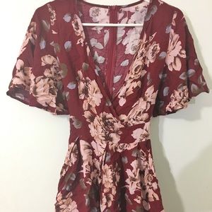 Floral Wrap Romper